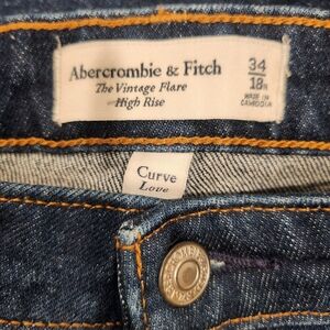 Abercrombie & Fitch Womens Dark Blue Flare Jeans